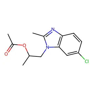 1H-Benzimidazole-1-ethanol, 6-chloro-alpha,2-dimethyl-, 1-acetate structure