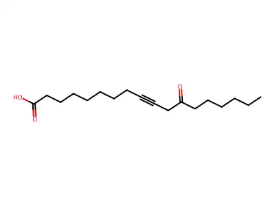 12-Oxo-9-octadecynoic acid structure