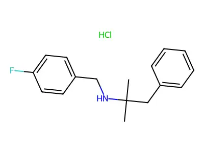 Phenethylamine, alpha,alpha-dimethyl-N-(p-fluorobenzyl)-, hydrochloride structure