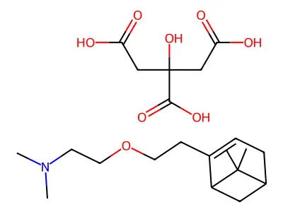 Ethylamine, N,N-dimethyl-2-(2-(6,6-dimethyl-2-norpinen-2-yl)ethoxy)-, citrate structure