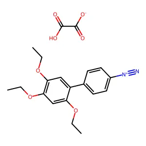 [1,1'-Biphenyl]-4-diazonium, 2',4',5'-triethoxy-, ethanedioate (1:1) structure