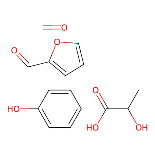 Formaldehyde;furan-2-carbaldehyde;2-hydroxypropanoic acid;phenol structure