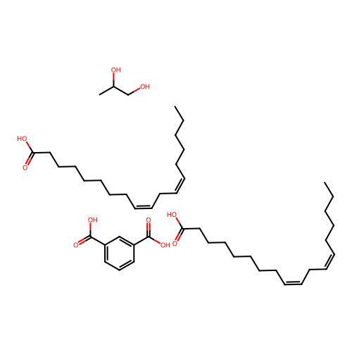 Isophthalic acid, propylene glycol, linoleic acid dimer polymer structure