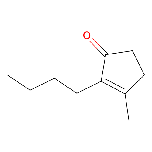 2-Butyl-3-methylcyclopent-2-en-1-one structure