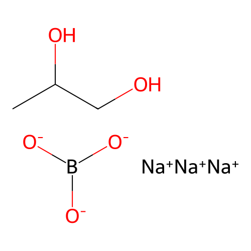 Trisodium;propane-1,2-diol;borate structure