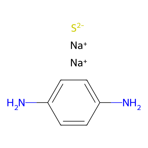 Disodium;benzene-1,4-diamine;sulfide structure