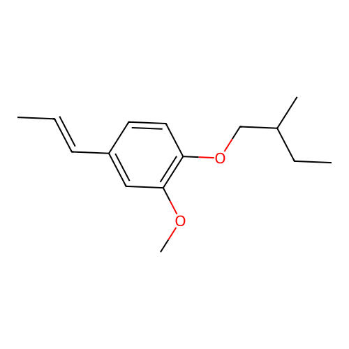 2-methoxy-1-(2-methylbutoxy)-4-[(E)-prop-1-enyl]benzene structure