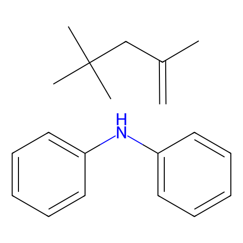 N-phenylaniline;2,4,4-trimethylpent-1-ene structure