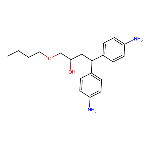 4,4-Bis(4-aminophenyl)-1-butoxybutan-2-ol structure