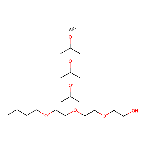 Aluminum;2-[2-(2-butoxyethoxy)ethoxy]ethanol;tris(propan-2-olate) structure