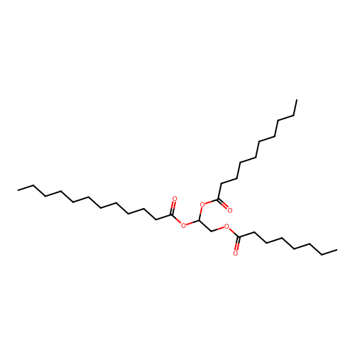 1-(Decanoyloxy)-2-(octanoyloxy)ethyl dodecanoate structure