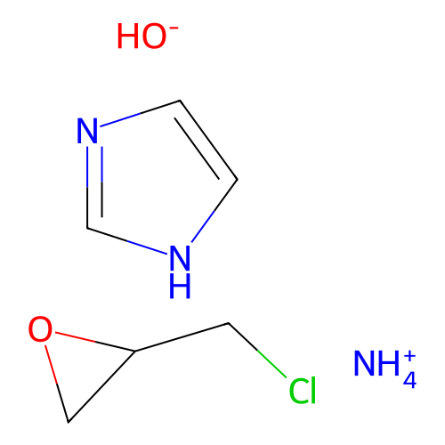 azanium;2-(chloromethyl)oxirane;1H-imidazole;hydroxide structure