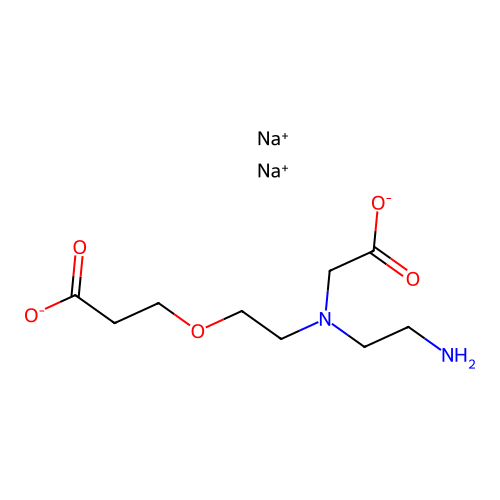 Disodium 3-{2-[(2-aminoethyl)(carboxylatomethyl)amino]ethoxy}propanoate structure