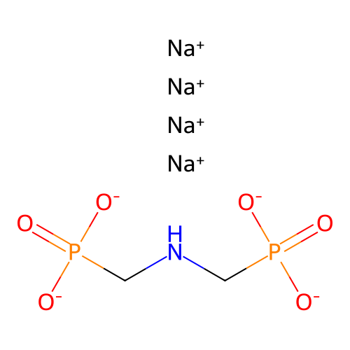 tetrasodium;1-phosphonato-N-(phosphonatomethyl)methanamine structure