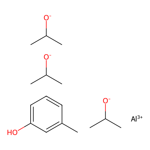 Aluminum;3-methylphenol;tris(propan-2-olate) structure
