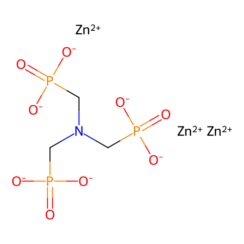 Phosphonic acid, P,P',P''-[nitrilotris(methylene)]tris-, zinc salt (1:?) structure