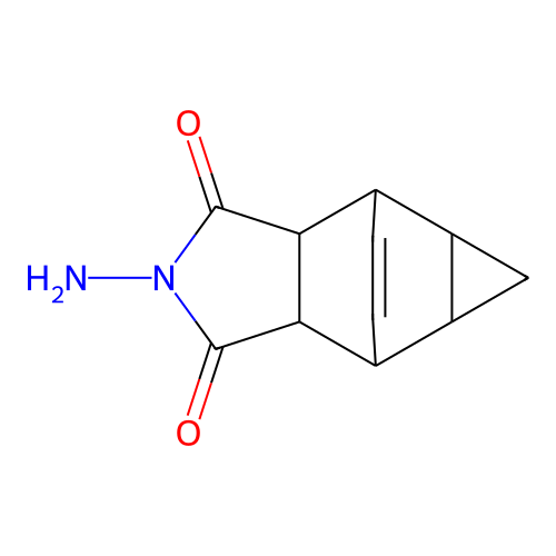 2-aminohexahydro-4,6-ethenocyclopropa[f]isoindole-1,3(2H,3aH)-dione structure