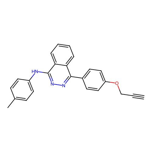 N-(4-methylphenyl)-4-[4-(prop-2-yn-1-yloxy)phenyl]phthalazin-1-amine structure