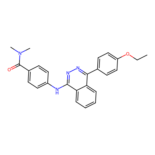 4-{[4-(4-ethoxyphenyl)phthalazin-1-yl]amino}-N,N-dimethylbenzamide structure