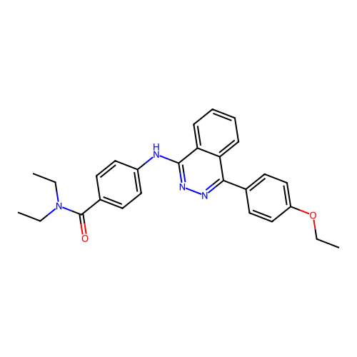 4-{[4-(4-ethoxyphenyl)phthalazin-1-yl]amino}-N,N-diethylbenzamide structure