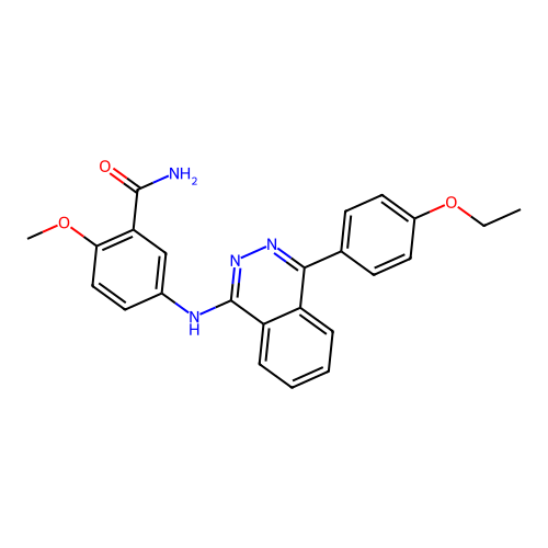 5-{[4-(4-Ethoxyphenyl)phthalazin-1-yl]amino}-2-methoxybenzamide structure