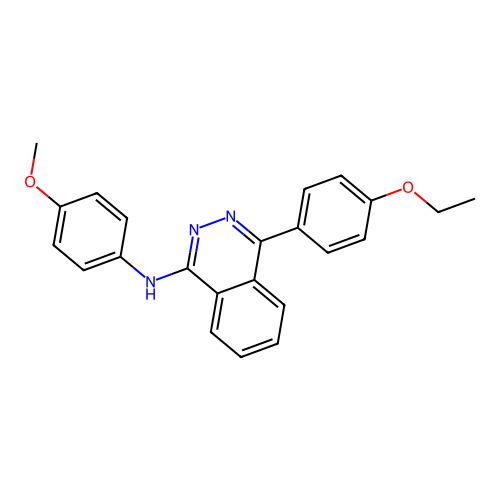 4-(4-ethoxyphenyl)-N-(4-methoxyphenyl)phthalazin-1-amine structure