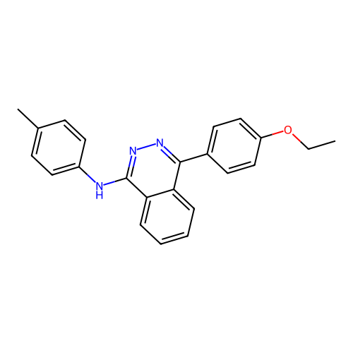 4-(4-ethoxyphenyl)-N-(4-methylphenyl)phthalazin-1-amine structure