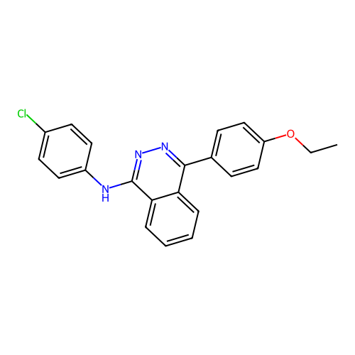 N-(4-chlorophenyl)-4-(4-ethoxyphenyl)phthalazin-1-amine structure