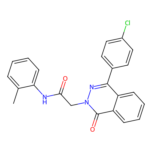 2-[4-(4-chlorophenyl)-1-oxophthalazin-2(1H)-yl]-N-(2-methylphenyl)acetamide structure