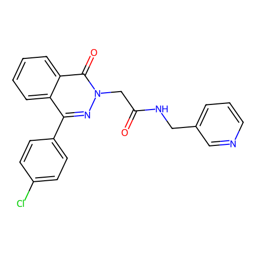 2-(4-(4-chlorophenyl)-1-oxophthalazin-2(1H)-yl)-N-(pyridin-3-ylmethyl)acetamide structure