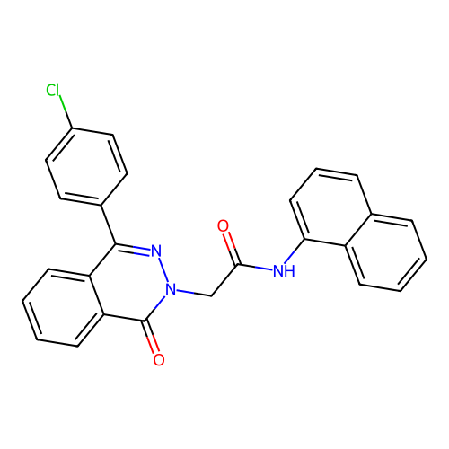 2-(4-(4-chlorophenyl)-1-oxophthalazin-2(1H)-yl)-N-(naphthalen-1-yl)acetamide structure
