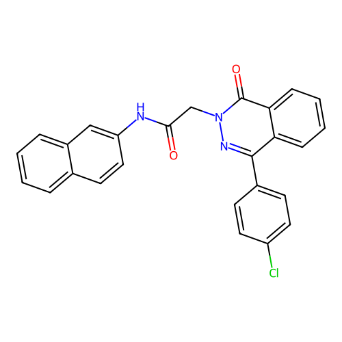 2-[4-(4-chlorophenyl)-1-oxophthalazin-2(1H)-yl]-N-(naphthalen-2-yl)acetamide structure