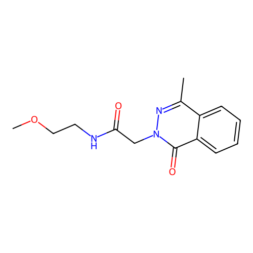 N-(2-methoxyethyl)-2-(4-methyl-1-oxophthalazin-2(1H)-yl)acetamide structure