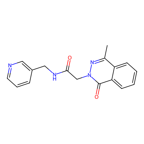 2-(4-methyl-1-oxophthalazin-2(1H)-yl)-N-(pyridin-3-ylmethyl)acetamide structure