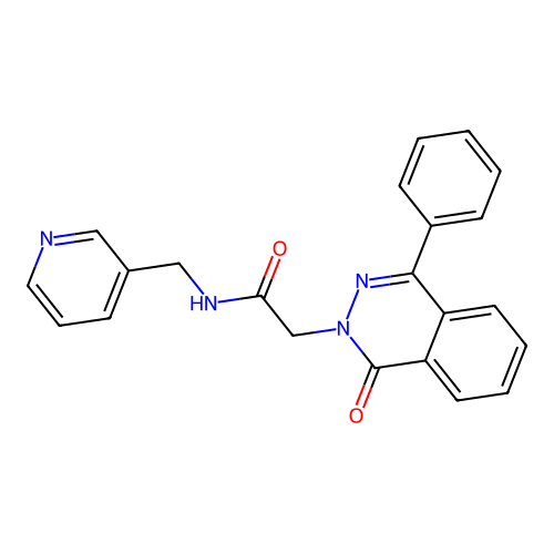 2-(1-oxo-4-phenylphthalazin-2(1H)-yl)-N-(pyridin-3-ylmethyl)acetamide structure