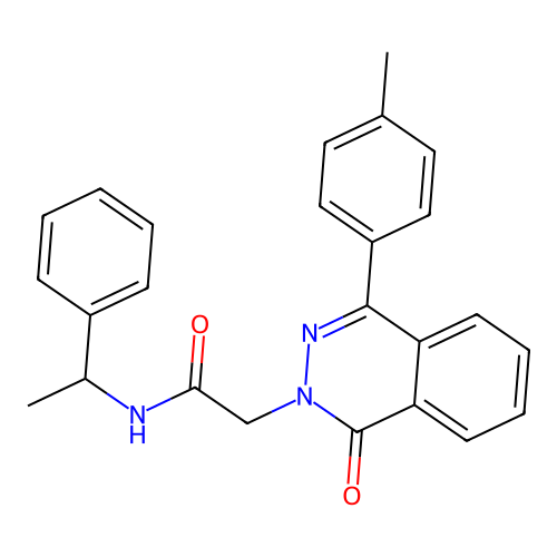 2-(1-Oxo-4-p-tolyl-1H-phthalazin-2-yl)-N-(1-phenyl-ethyl)-acetamide structure
