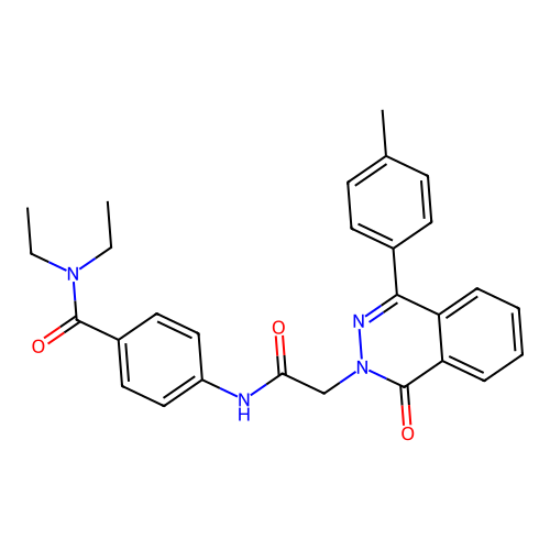 N,N-diethyl-4-({[4-(4-methylphenyl)-1-oxophthalazin-2(1H)-yl]acetyl}amino)benzamide structure