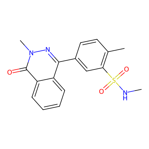 N,2-dimethyl-5-(3-methyl-4-oxo-3,4-dihydrophthalazin-1-yl)benzenesulfonamide structure