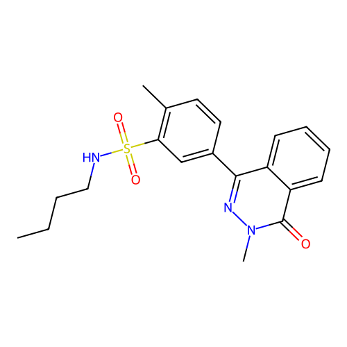 N-butyl-2-methyl-5-(3-methyl-4-oxo-3,4-dihydrophthalazin-1-yl)benzenesulfonamide structure