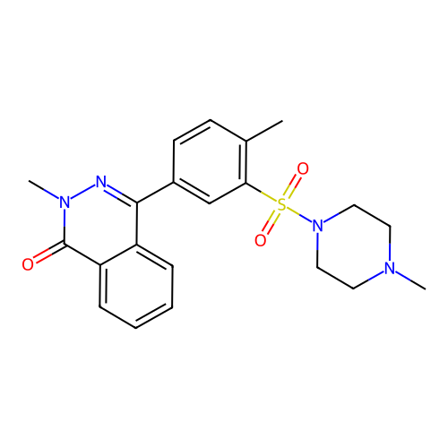 2-methyl-4-(4-methyl-3-((4-methylpiperazin-1-yl)sulfonyl)phenyl)phthalazin-1(2H)-one structure