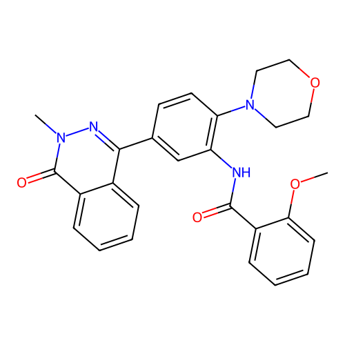 2-methoxy-N-[5-(3-methyl-4-oxophthalazin-1-yl)-2-morpholin-4-ylphenyl]benzamide structure