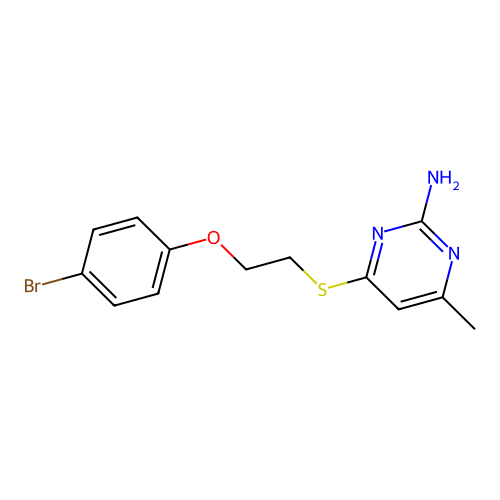 4-{[2-(4-Bromophenoxy)ethyl]thio}-6-methyl-2-pyrimidinamine structure