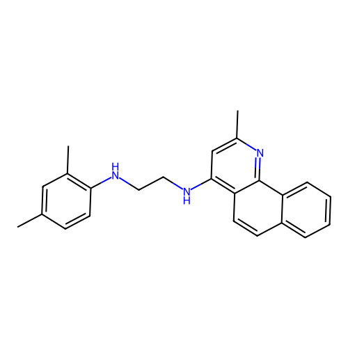 N-(2,4-dimethylphenyl)-N'-(2-methylbenzo[h]quinolin-4-yl)ethane-1,2-diamine structure