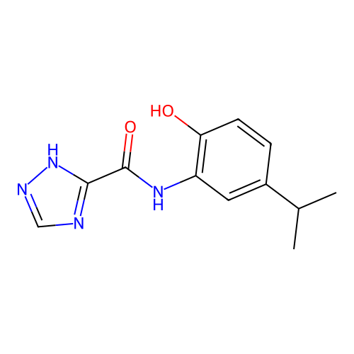 N-(2-hydroxy-5-isopropylphenyl)-1H-1,2,4-triazole-3-carboxamide structure