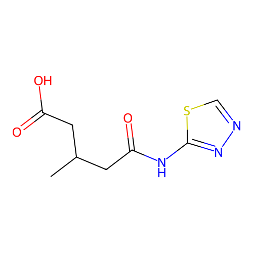 3-Methyl-5-oxo-5-(1,3,4-thiadiazol-2-ylamino)pentanoic acid structure