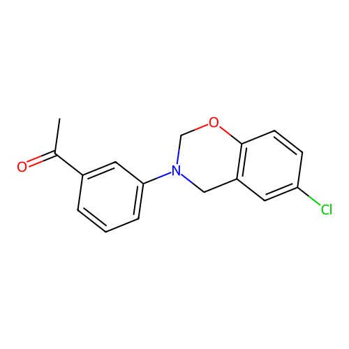 1-[3-(6-chloro-2H-1,3-benzoxazin-3(4H)-yl)phenyl]ethanone structure