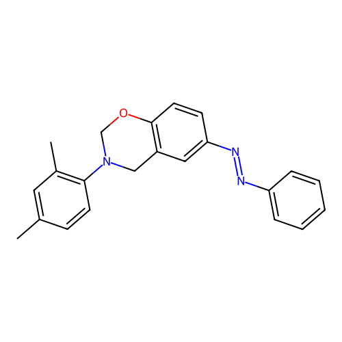 3-(2,4-dimethylphenyl)-6-[(E)-phenyldiazenyl]-3,4-dihydro-2H-1,3-benzoxazine structure
