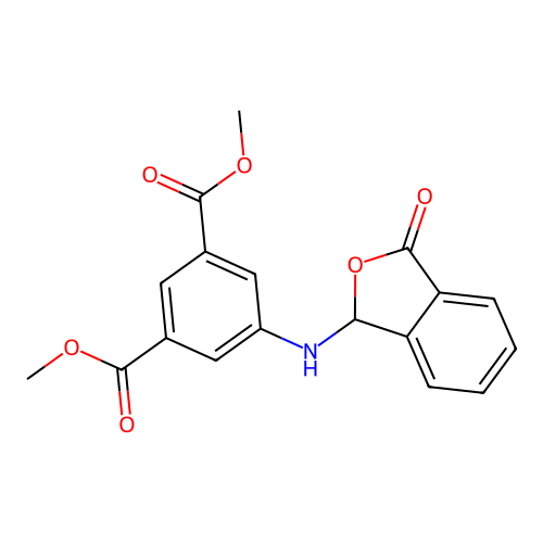 Dimethyl 5-[(3-oxo-1,3-dihydro-2-benzofuran-1-yl)amino]benzene-1,3-dicarboxylate structure