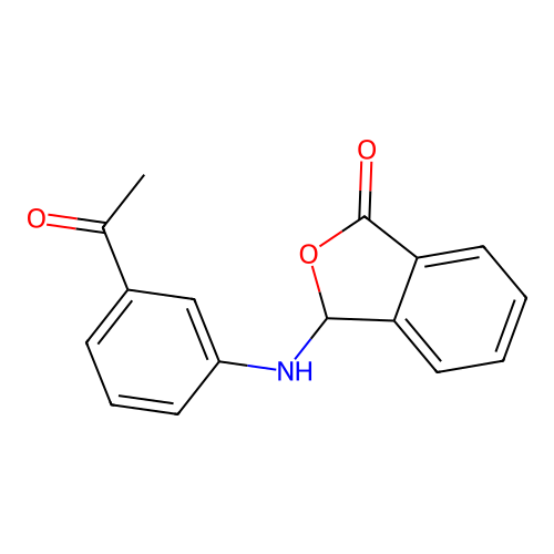3-[(3-acetylphenyl)amino]-2-benzofuran-1(3H)-one structure