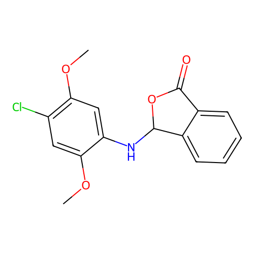 3-[(4-chloro-2,5-dimethoxyphenyl)amino]-2-benzofuran-1(3H)-one structure